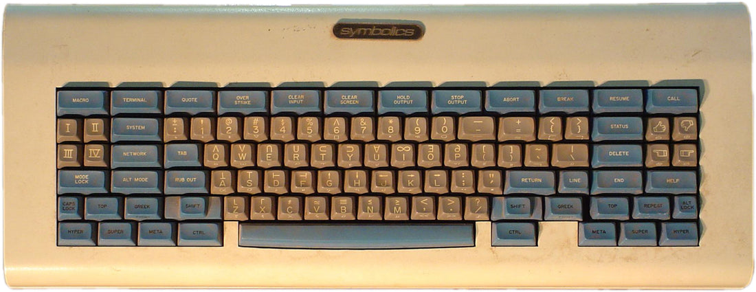 Symbolics LM-2 Space Cadet keyboard with its legendary Hyper, Super, and Meta modifier cluster