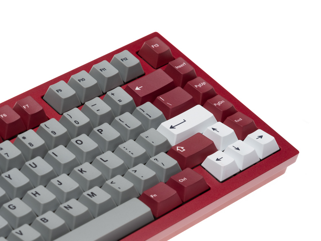 NicePBT Grey Burgundy Keycap Set