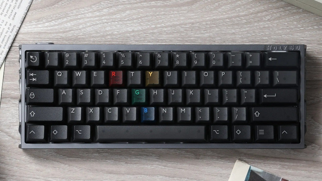 Holy60 assembled keyboard top view