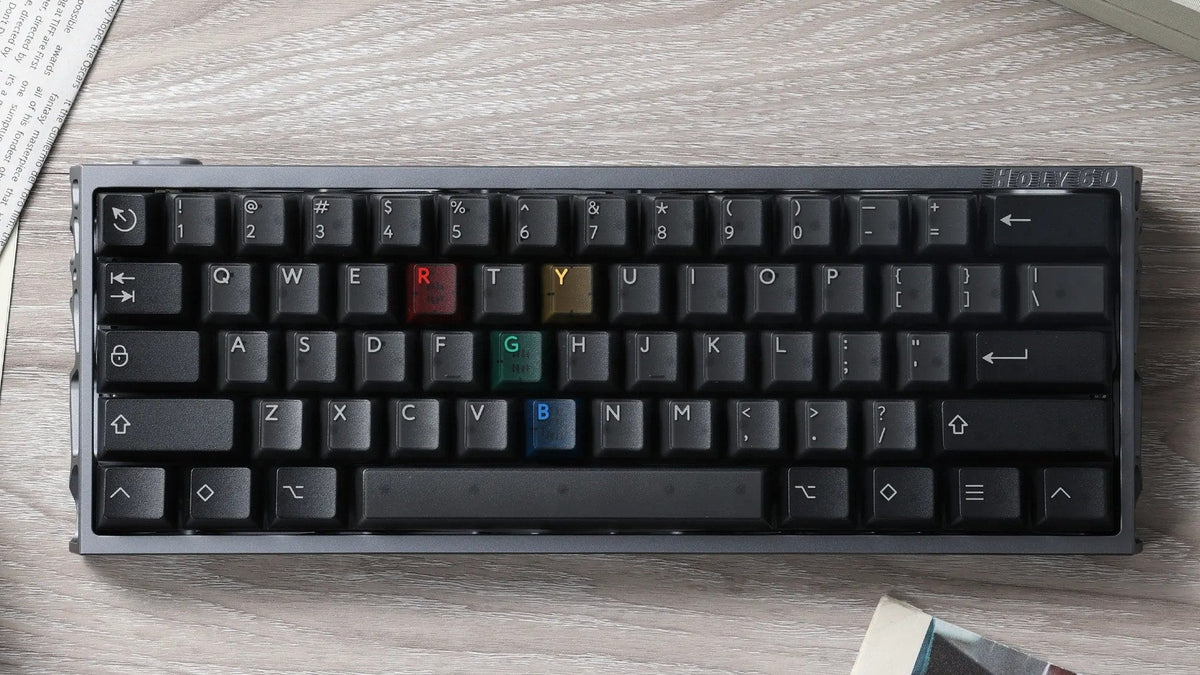 Holy60 assembled keyboard top view