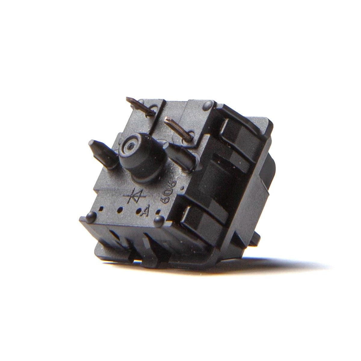 Cherry MX2A Black linear switch, bottom view showing gold pins